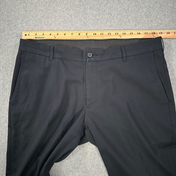 JOS A Bank Traveler Travel Tech Pants Men's Slim Fit 38W X 29L Black Flat Front - Picture 5 of 7